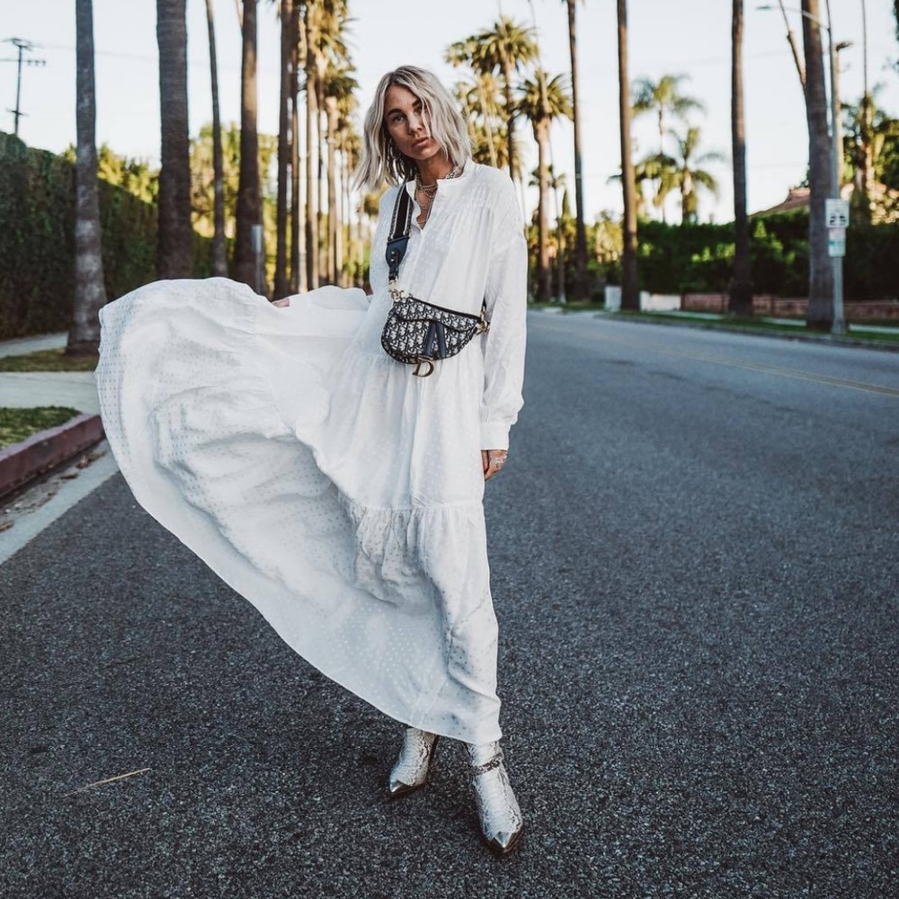 Anine Bing Louise Dress - White